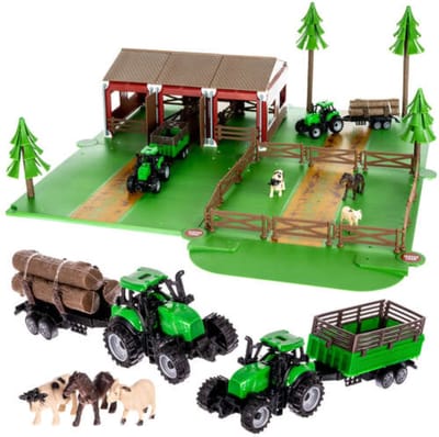 Kruzzel Boerderijset met Dieren en Tractoren - 102-Delige Educatieve Set
