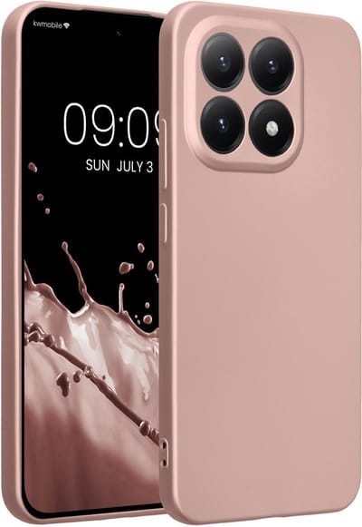 kwmobile metallic telefoonhoesje van TPU - geschikt voor Xiaomi 15T - Flexible case voor smartphone - In metallic roségoud
