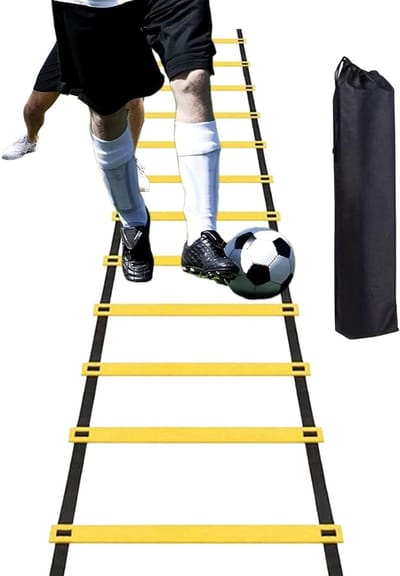 Behendigheidsladder - Snelheidsladder Oefenladder - Sporttraining Verbeteren - Direct Klaar Voor Gebruik - 597 m Lengte - Uniek Kenmerk