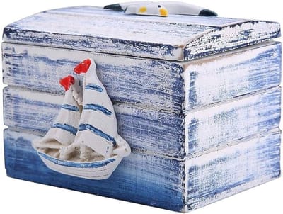 Houten Sieradenkist in Mediterraan Stijl - Perfect voor Trouwen, Feestjes en Cadeaus - Mini Geschenken en Snoepjes