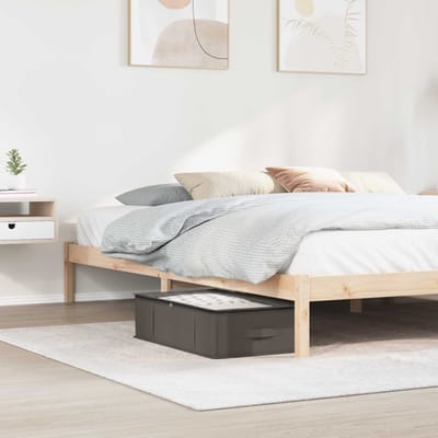 vidaXL - Opbergdoos - met - transparant - bovenraam - Grijs - 70 - x - 40 - x - 18 - cm
