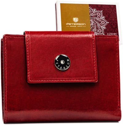Peterson Serie - Dames Portemonnee - Rood - Leer - Compact