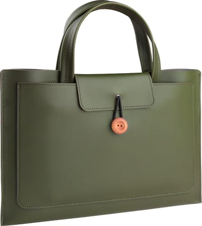 Laptoptas 11 tot 14 inch - 3 Vakken - Vegan Leer - Laptophoes - Laptop Tas - Geschikt voor o.a Dell XPS 13, MacBook Air Pro, Surface Pro 9, ChromeBook - Groen