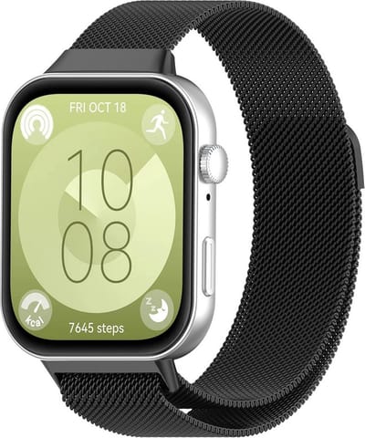 Milanees bandje - geschikt voor Huawei Watch Fit 5 (PRO), Watch Fit 4 (Pro), Watch Fit 3 - zwart