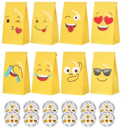 Dailygoods- Snoepzakjes 24 Stuks - Papieren Zakjes - Cadeautasjes - Feestzakjes - Herbruikbaar - Multifunctioneel - Hoogwaardig Kraftpapier - Cadeauzakjes