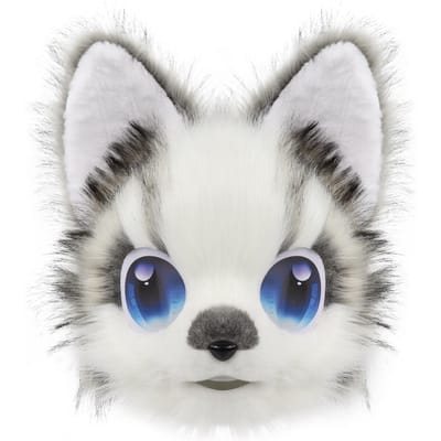 Pluizig Hondenhoofd Masker Kunstbont Fursuit Dier Maskers Cosplay Kostuum Accessoires