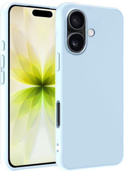 Hoesje - Geschikt voor Apple iPhone 17 - Sterk & Shockproof - Hoes Cover - Siliconen Case - Telefoonhoesjes - Lichtblauw