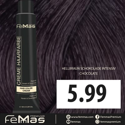 Femmas (5.99) - Haarverf - Intense Chocolade Lichtbruin - 100ml
