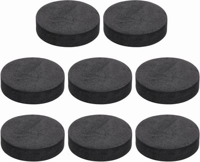 8 Stuks Enkele Zijde Speaker Isolatie Pads 40mm x 10mm Antislip Schuim Basis Schokabsorberende Pads voor Versterker en Vloerbescherming Zwart