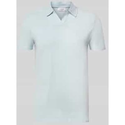 Slim fit Poloshirt met V-hals