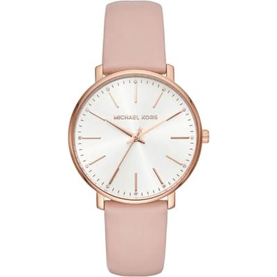 Michael Kors MK2741 Pyper 38 mm Roze Goud Witte Wijzerplaat Dames Horloge