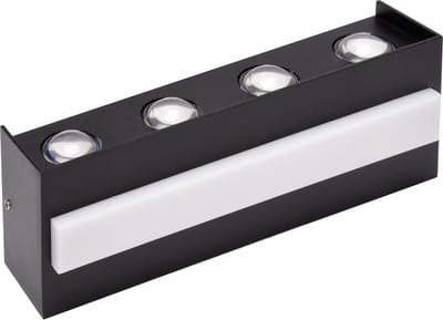 Led Buiten Wandlamp - Zwart - 15w - 4200K- Daglicht - IP65 - 987 Lumen