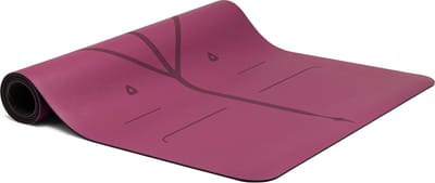 Liforme Yoga Mat - 185 cm x 68 cm x 0,42 cm - Kastanje Bruin (Maroon) | Duurzame en comfortabele yogamat met perfecte grip voor de ultieme yogasessie |