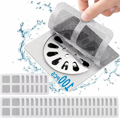 Haarfilter voor Douche en Bad, Effectieve Afvoerbescherming tegen Haar en Vuil, 100 Stuks voor Badkamer en Keuken