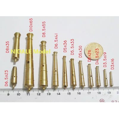 Oude Scheepsmodel Accessoires Hoge Kwaliteit CNC Messing Kanonnen Zeilboot Kanonnen Beslag 10 Stuks Partij 11 Maten beige