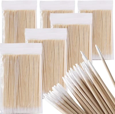 Wattenstaafjes van Hout 600 stuks 7cm - Zachte Katoenen Tips - Make-up en Verzorging - Stevig en Pluisarm