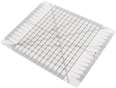 JHUBERS- Stofsnijliniaal Transparant - Acryl Quiltliniaal - Nauwkeurige Schaal - Multifunctionele Patchworkliniaal - Draagbaar - Zwarte Rasterlijn