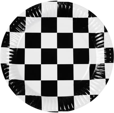 Boland - Set 10 papieren bordjes Racing - Sport - Autosport - Racewagen - Autorace - Finish vlag