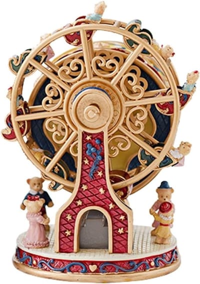 Muziekdoos - Decoratie - Cadeau geven - Draaiend reuzenrad - 10 x 10 x 12.5 cm - A