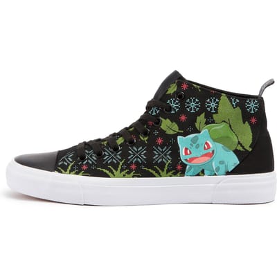 Pokémon Winter Bulbasaur High Top - Black - UK 3 / EU 35.5 / US Men's 3.5 / Women's 5