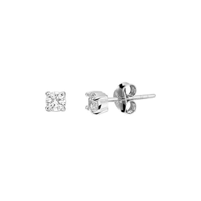 YO&NO - Oorbellen - Zilver - Oorknoppen - Zirkonia - 3,5mm - Sieraden Vrouw - Gerhodineerd - Zilver 925