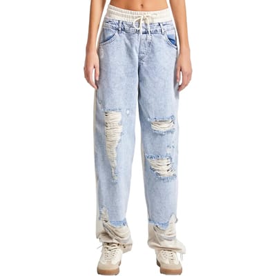 It's Basic - Skater Mid Rise Jeans - Aqua