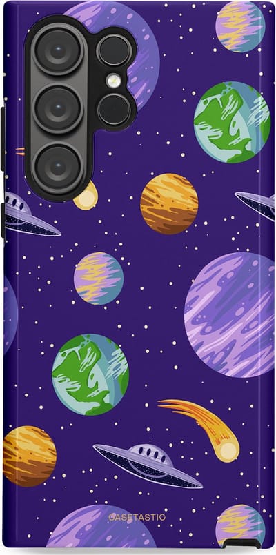 Casetastic Hoesje Geschikt voor Samsung S23 Ultra - Stijlvolle Beschermende Duo-layer Case - Ufo verkeer
