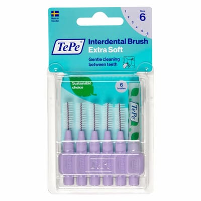 TePe Ragers Extra Zacht 1,1 mm Lichtlila - 3 x 6 stuks - Voordeelverpakking