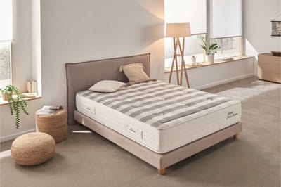 Grand Spring Nature Pocketveren Matras - 160 x 200 cm - Wit - Hoogwaardig en Ergonomisch - Natuurlijke Materialen - 30 cm Dikte