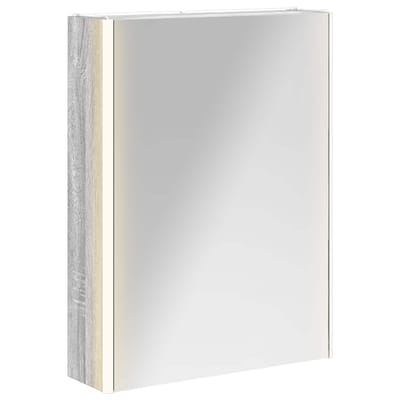 vidaXL - Badkamerspiegelkast - Grijs - Sonoma - 53,5 - x - 15,5 - x - 70 - cm