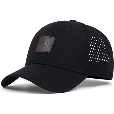 Unisex New York Label Laser Uitgesneden Baseball Net Caps Lente Zomer Buiten Verstelbare Casual Hoeden Papa Hoed Zonbescherming Hoed black