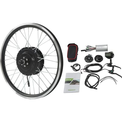 Voorwiel 36V 500W Naafmotor Elektrische Fiets Conversie Kit Voor Borstelloze Tandwielmotor LCD7U Display 20inch