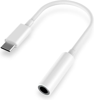 USB-C naar 3,5mm Jack Adapter met DAC – AUX / Hoofdtelefoon Converter – Universeel