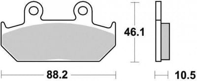 Plaquette de frein Brembo pour Moto Honda 650 XRV Africa twin 1988 à 1990 AV Neuf