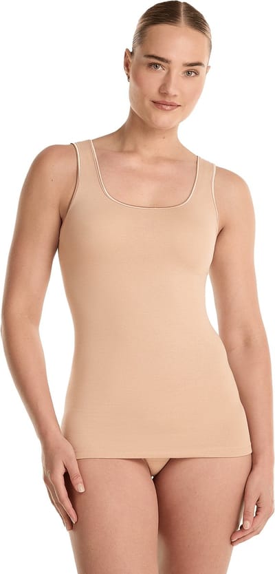 ten Cate Dames Singlet 2-pack – Ondergoed voor dames – Maat S – 2-PACK – Beige – Comfortabel Katoen Ondergoed – Ademend & Zacht – Voordeelverpakking