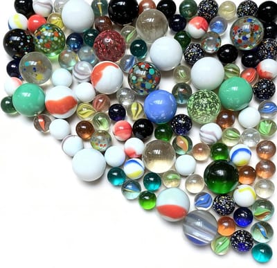 Set van 120 Glazen Knikkers in Diverse Maten (14, 16 & 25 mm) voor Spel & Decoratie