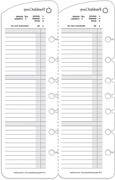 Progressieve takenlijst - Dagelijkse planner - Taken organiseren - Verplaatsbare pagina's - Klassieke maat