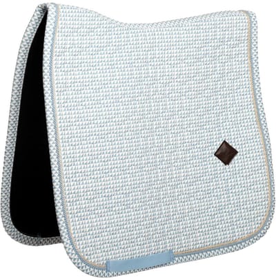Kentucky Horsewear - Zadeldoek velvet flags printing light blue dressuur cob