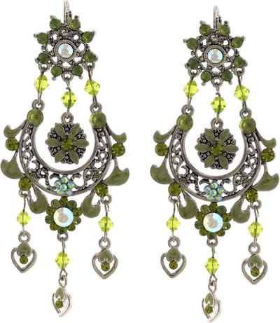 Behave - statement oorbellen boho groen - bohemian stijl - nikkelvrij