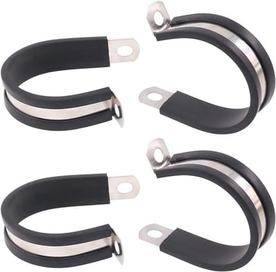 20 Stuks 1-1/2"(38mm) Kabelklemmen - Rubber Gevoerde RVS Isolatie Klemmen voor Elektriciteit en Bevestiging