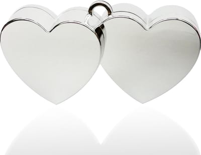Ballongewicht - Dubbel hart - Zilver