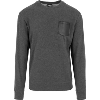 Urban Classics - Contrast Pocket Sweater/trui - S - Grijs