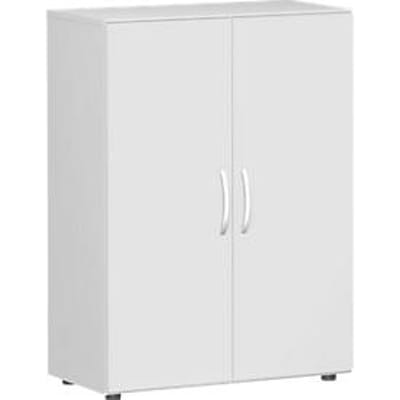 Vleugeldeurkast PALENQUE, 3 ordnerhoogten, B 800 x D 420 x H 1104 mm, lichtgrijs