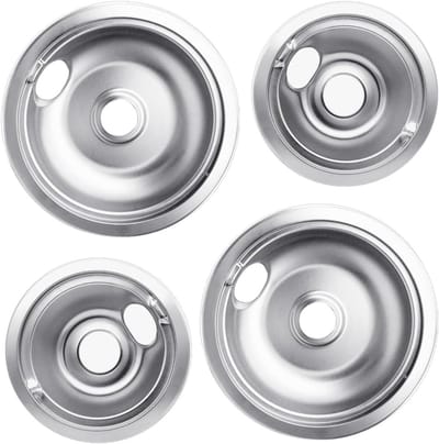 Set van 4 stuks drip trays voor elektrische kookplaten, ideaal voor vetopvang en keukenaccessoires