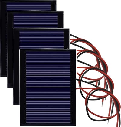 Mini Zonnepanelen - Zonnecellen - Doe-het-zelf Projecten - Polycrystalline Silicon - 65 x 48 mm - Zwart Blauw