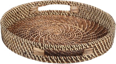Rotan dienblad Bea rond