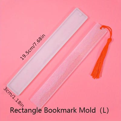 Moule en Silicone pour Marque-pages DIY 3 Tailles pour Artisanat en Résine Réutilisable Moule Rectangulaire Parfait pour Porte-clés, Décoration Intérieure & Création de Cadeaux, Moules en Silicone pour Résine L