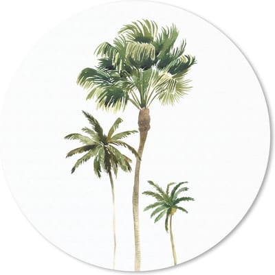 Muismat rond 20x20 cm - Mousepad Jungle - Boom - Groen - Ronde muismatten
