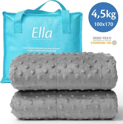 EL-Life Verzwaringsdeken Kind 4,5kg - 100 x 170cm - Zwaartedeken - Weighted Blanket - Verzwaarde Deken - OEKO-TEX Katoen & Minky Fleece