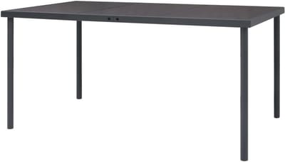 Tuin Eettafel - Terras Tafel - Buiten Eten - Gepoedercoat Staal - 150x90 cm - Antraciet